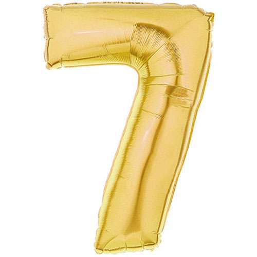 Gold Foil Number Balloon - 7 - Click Image to Close